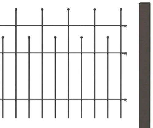 Alberts Metallzaun Madrid - Dekorativer Schmuckzaun für stilvolle Einfriedungen - Zaunelemente mit einer Höhe von 49,5, 73,5 und 98,5 cm, ideal zum Einbetonieren und bietet Witterungsbeständigkeit sowie hohe Stabilität.