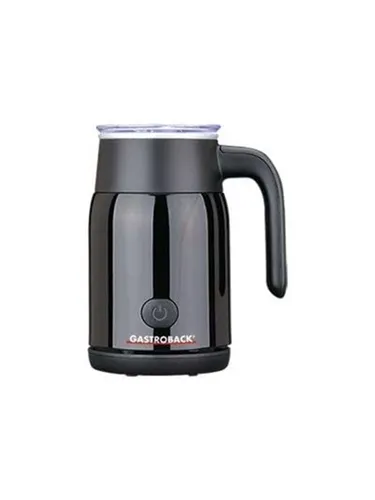 Gastroback 42326 Milchaufschäumer - Schwarz, schwebende Milchschaumspirale für perfekten Schaum in Sekundenschnelle