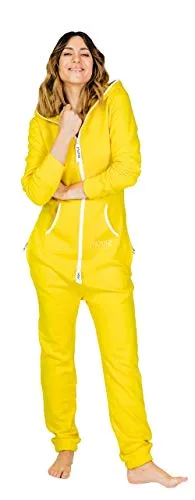 Moniz Damen Jumpsuit, Onesie, Overall (XS, Gelb) von Moniz