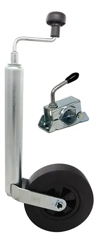 trailer parts4u Stützrad Spornrad Bugrad + Halter Klemmschelle von Knott 150kg 48mm für Anhänger Wohnwagen