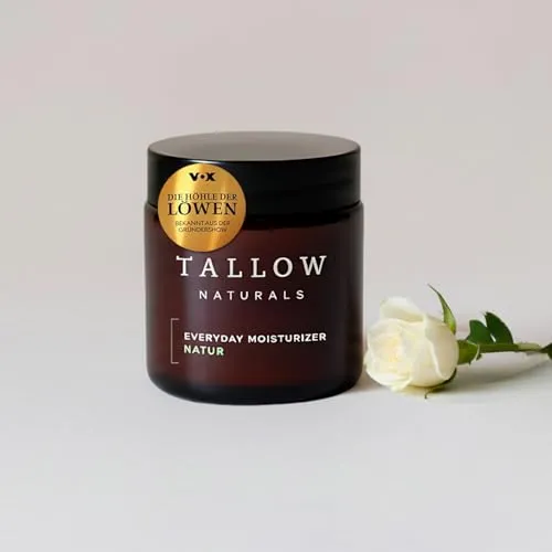 TALLOW Original Balm Natur - Bio Rindertalg Creme - Bodycremes aus 100% natürlichen Inhaltsstoffen, geruchslos und ohne Chemie für gesunde Hautpflege. Hergestellt aus Bio Rindertalg und Jojobaöl, ideal für empfindliche Haut.