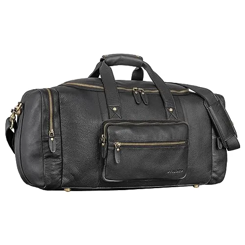 STILORD 'Journey' Reisetasche groß aus Leder - Elegante Weekender Bag aus hochwertigem Vintage-Rindsleder, ideal für Reisen und Sport mit viel Platz für Kleidung und Utensilien.