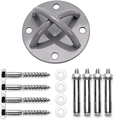 jiuzcare Suspension Trainer Mount Deckenhaken Hängesessel Wandanker Deckenhaken Schwerlast Wandhalterung Krafttraining Schlingentrainer Wandhalterung Hängematten Wand Deckenhalterung Aufhängung