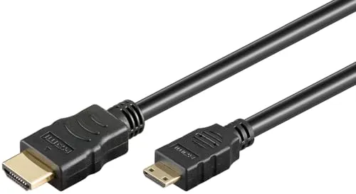 goobay Micro HDMI auf HDMI 2.1 Kabel Ultra High-speed HDMI Kabel 8K @ 60 Hz, 4K @ 120 Hz bei 48 Gbits/Dolby Atmos/HDR eARC/GoPro, Canon, Sony, Raspberry Pi 4 und Pi 5 / 3m / 74434