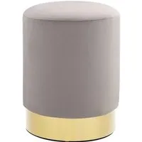 vidaXL Hocker Fassform Samthocker 26,5x38cm - Hocker fürs Kinderzimmer mit luxuriösem Samtbezug und stabiler Metallbasis, ideal als Sitzgelegenheit oder Beistelltisch.