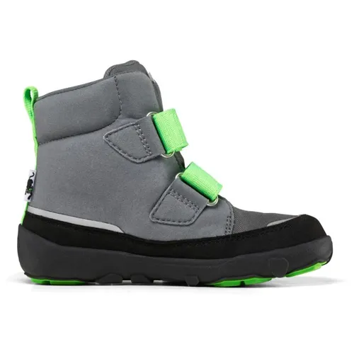 Affenzahn Kid's Mid Boot Chamude Comfy - Wasserdichte Winterschuhe für Kinder - Wanderschuhe, leichte und vegane Winterboots in Grau/Schwarz, ideal für Freizeit und Outdoor-Aktivitäten, Größe 23.