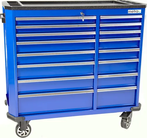 Werkzeugwagen, 16 Schubladen, Professional Serie, blau
