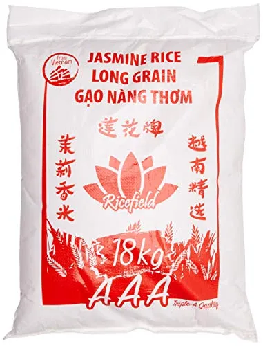 RICEFIELD Jasminreis 100%, Langkorn, 18 kg von RICEFIELD