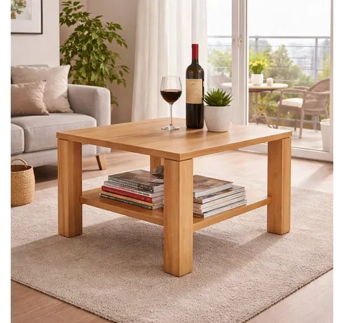 bv-vertrieb Couchtisch Sofatisch Kernbuche mit Rollen