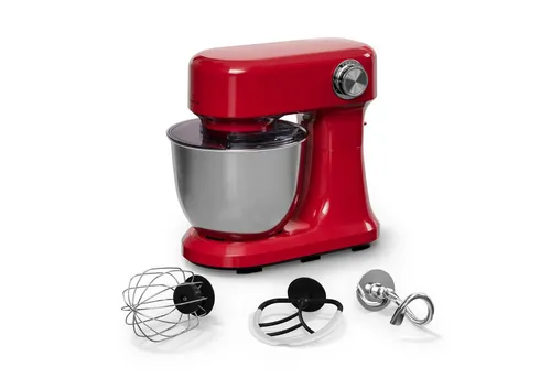 Klarstein Küchenmaschine mit Kochfunktion, 1500 W, 5 l Schüssel, Kompakt Küche maschine 5 L 12 Stufe Pulsfunktion 1500 W Rot