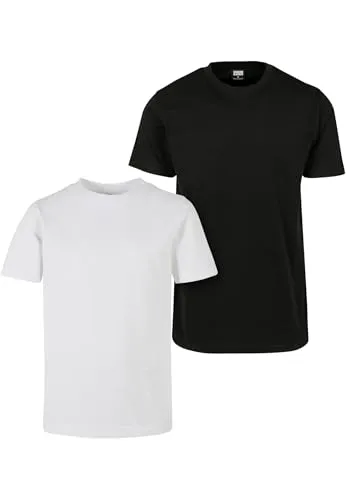 Urban Classics Jungen T-Shirt Boys Basic Tee 2-Pack White/Black 134/140