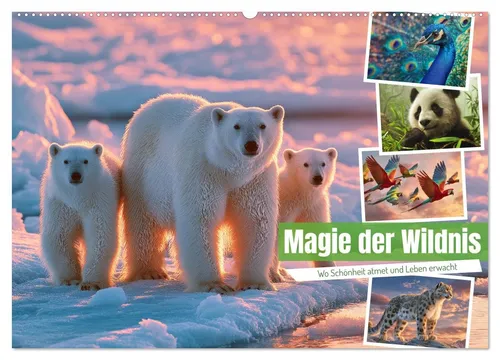CALVENDO Wandkalender Magie der Wildnis (Wandkalender 2026 DIN A2 quer), CALVENDO Monatskale