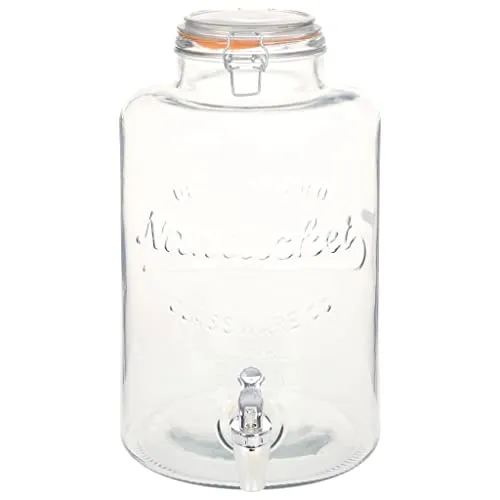 vidaXL Wasserspender XXL mit Zapfhahn 8 L Transparent - Großküchentechnik mit Vintage-Charme! Dieser 8 L Glas-Wasserspender ist ideal für Partys und BBQs, ermöglicht einfache Selbstbedienung durch den integrierten Wasserhahn und hält Ihre Getränke frisch.