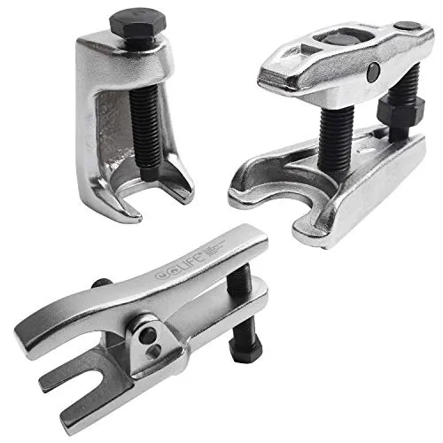 CCLIFE 3tlg Set Spurstangenkopf Kugelgelenk Ausdrücker - Kugellgelenk- & Spurstangenwerkzeuge, geschmiedetes Werkzeug für alle PKW-Fahrzeugtypen, ideal zum einfachen Ausdrücken von Kugelzapfen und Kugelgelenken.