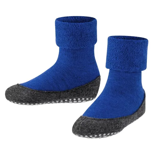 Falke Hausschuhe Cosyshoe - Kobaltblau, Kindergröße 37-38 - Bequeme Hausschuhe aus wärmender Merinowolle mit weichem Innenplüsch, ideal für höchsten Tragekomfort. Rutschhemmende Sohle und waschmaschinenfest, perfekt für jeden Tag.