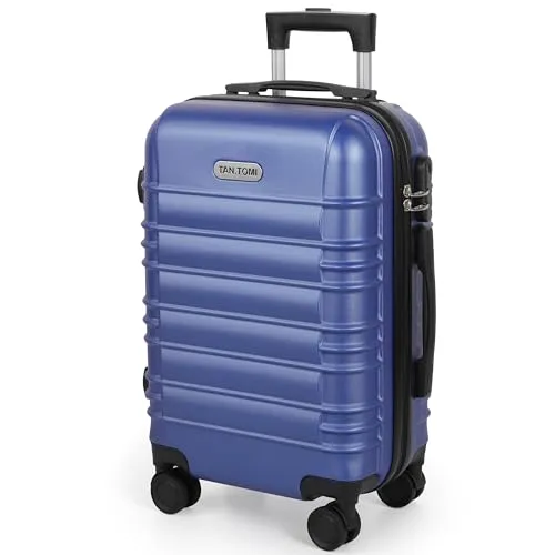 MoFut Koffer Groß, Hartschalenkoffer aus ABS, Trolley, Reisekoffer mit 4 drehbaren Rollen (360°), 3-stelliges Zahlenschloss und Aluminium-Teleskopgriff (M – 41L, Himmelblau)