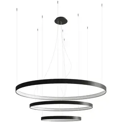Kronleuchter RIO 3 schwarz LED 4000K - Moderne LED-Kronleuchter für vielseitige Gestaltungsmöglichkeiten in privaten und öffentlichen Räumen, hergestellt in Polen für schnelle Lieferung.