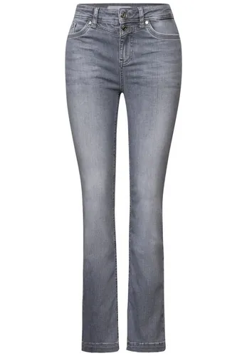 Bootcut-Jeans STREET ONE Damen Gr. 34 - Stylische Bootcut-Jeans im 5-Pocket-Style von STREET ONE. Hohe Leibhöhe und elastisches Material für optimalen Tragekomfort. Ideal für vielseitige Looks von casual bis elegant.