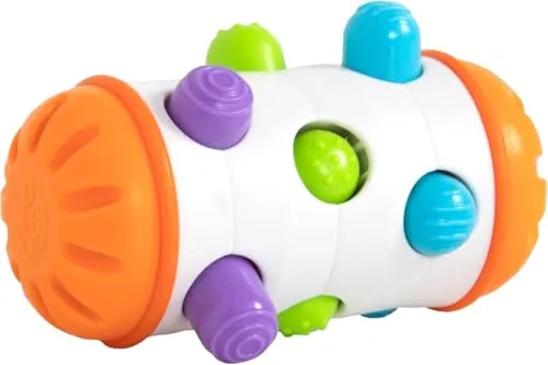 Fat Brain Toys Rolio – sensorische Bauchzeit und Rassel Spielzeug für Babys ab 6 Monaten