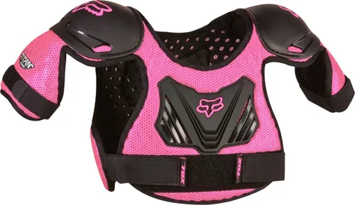 Fox PeeWee Titan Roost MTB BMX Motocross Brustpanzer Schwarz/Pink Kinder M/L
