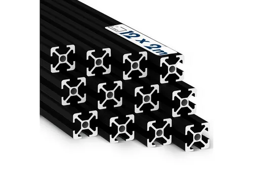 tktrading24 Alu Profil 20x20mm in schwarz von tktrading24