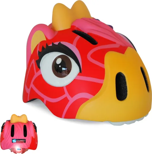 Fahrradhelm für Kinder | Rote Giraffe | Crazy Safety | EN1078