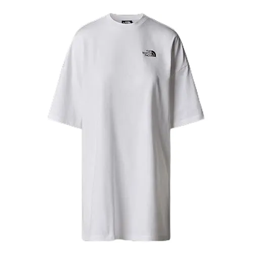 The North Face NF0A87NF94X W S/S Essential Oversize Tee Dress T-Shirt Damen TNF White/Latte Größe M