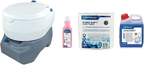 Campingaz Campingtoiletten-Kombi, Chemietoilette, chemische Toilette mit antimikrobiellem WC-Sitz und Schüssel für mehr Hygiene, Gartentoilette mit 20 L Abwassertank