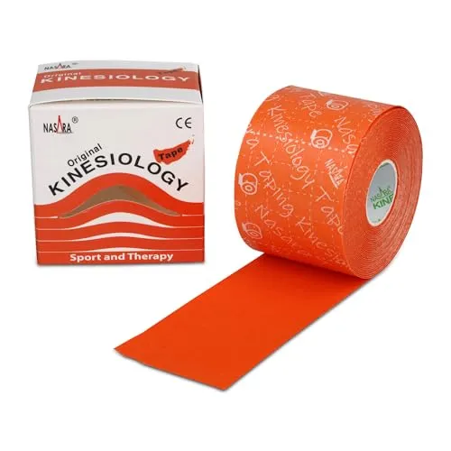 Nasara Original Kinesiology Tape, Einzelrolle, Orange, 5cm x 5m