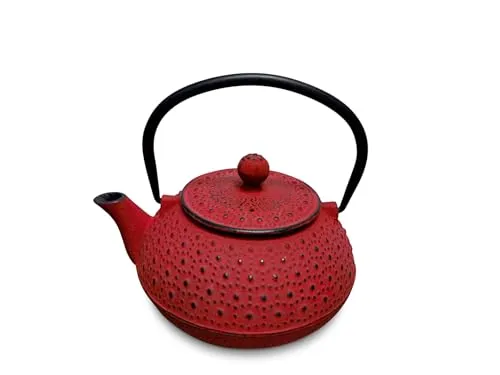H&H Teiera In Ghisa Smaltata Lt 0,80 Rosso
