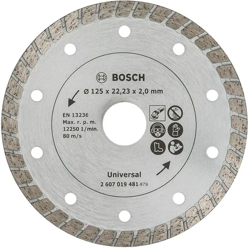 Bosch Diamanttrennscheibe Turbo, Durchmesser: 125 mm 2607019481 22,23mm Zubehör,