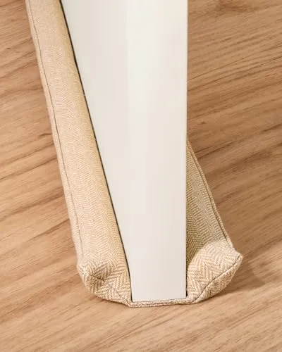 Praknu Zugluftstopper für Türen 70-100cm Waschbarer Stoff - Energiesparend - Nicht für Teppiche geeignet - Inkl. Aufbewahrungstasche - Beige