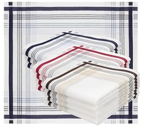 Betz 12 Stück Herren Stoff Taschentücher Set LUX 2 Größe 40x40cm 100% Baumwolle Dessin 15