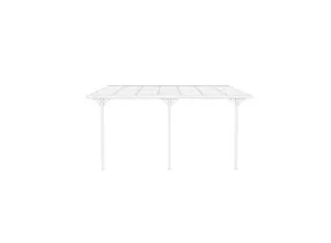 Westmann Terrassenüberdachung Bruce 435 - Weiß - Außenanbau: Robuste Alu-Terrassenüberdachung Bruce 435 in Weiß, 300x435x270 cm, verwandelt deine Terrasse in einen stilvollen Lieblingsort und schützt vor Witterungseinflüssen.