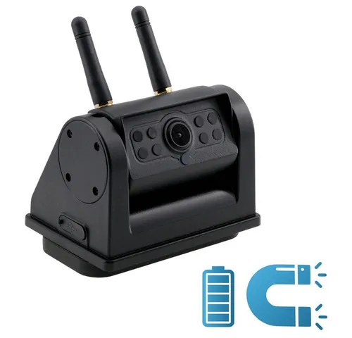 VSG24 Erweiterungskamera für Funk Rückfahrsystem ELEMENT HD - Rückfahrkamera mit 140° HD-Blickwinkel und Nachtsicht, ideal für Pferdeanhänger und Wohnmobile. Akku-Betrieb bis zu 6 Std., wasserdicht (IP68) und mit starkem Magnet für flexible Positionierung.