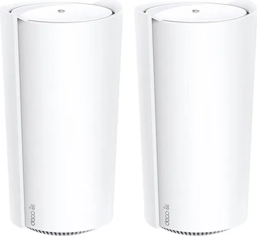 TP-Link Deco XE200 Mesh WLAN Set - Wi-Fi 6E Tri-Band Router - Drahtlose Router mit einer maximalen Datenübertragungsrate von 10800 Mbps, ideal für lagfreies Streaming und Gaming dank Beamforming und MU-MIMO.