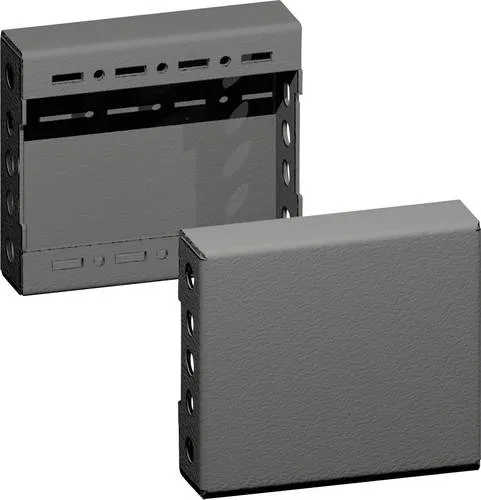 Rittal VX Sockel-Blende, seitlich, H: 100 mm - Schaltschränke - Robuste Stahlblech-Blende für optimale Kabelverlegung und Schutz, ideal für den Einsatz in industriellen Umgebungen.