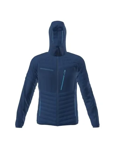 Rock Experience Herren Blackstone Hoodie Hybrid Man Jacket TECHNISCHE Jacke | Winddicht, Marineblau/Blau, XL