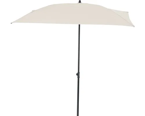 SIENA GARDEN City Balkonschirm anthrazit/natur, 160x100 cm - Sonnenschirm City, 160x100 cm, mit UPF 50+ Lichtschutz und platzsparendem, 2-geteiltem Stock. Ideal zum Anstellen an Wand oder Geländer, in praktischer Tragetasche.
