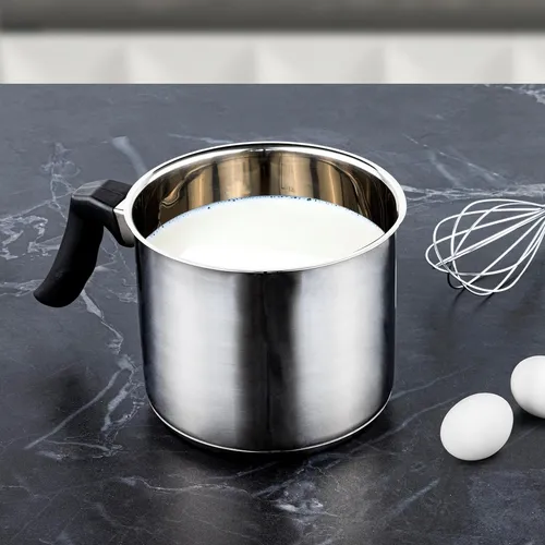 mucHome Milchtopf Milchtopf aus Edelstahl Ø 14 cm – 1,5 L, induktionsgeeignet