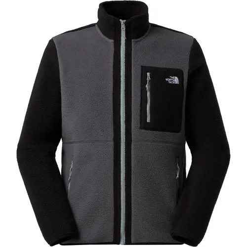 The North Face Herren Yumiori Full Zip Jacke, Anthracite Grey/Tnf Blau - Funktionsjacke aus weichem Material für maximalen Komfort und modernes Design, ideal für Outdoor-Aktivitäten.