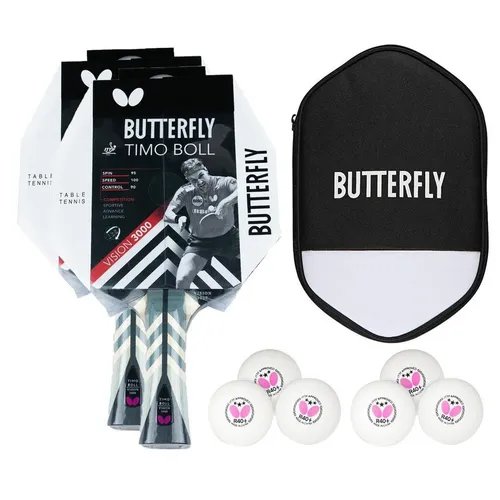 Butterfly 2x Timo Boll Vision 3000 Tischtennisschläger von Butterfly