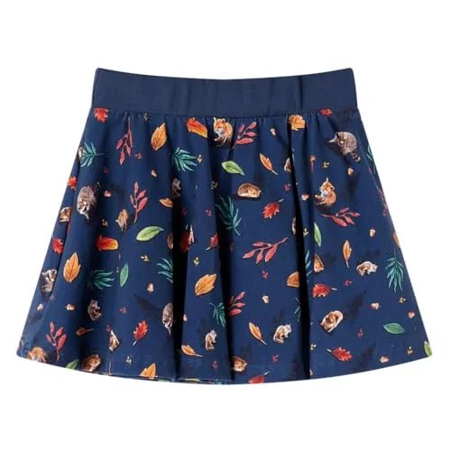 Kinderrock mit Tiermotiv Mädchen Rock Kinder Mädchenrock Minirock Marineblau 140