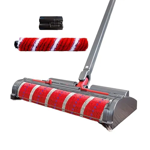 LIVINGTON Voom Spar-Set - Kabelloser Turbo-Akku-Besen mit Zusatzakku - Stabstaubsauger & Elektrische Kehrbesen: Kabelloser Besen mit selbstreinigender Anti-Clog-Bürstenrolle für müheloses Reinigen von Hartböden und Teppichen.