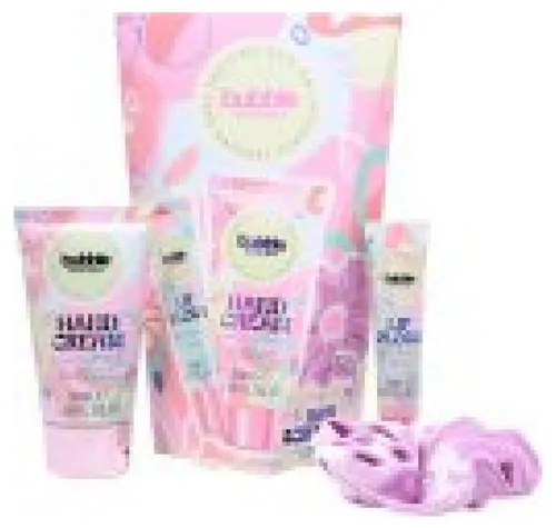 Q-Ki Lipgloss Glam Collection Gift Set Hair Scrunchie + Lip Gloss + Hand Cream