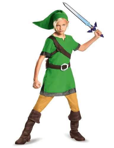 Disguise Link Klassisches Kostüm XL, Größe 42-44 - Kostüme für Kinder - Offizielles Nintendo-Lizenzprodukt aus LEGEND OF ZELDA, ideal für Verkleidungen und Rollenspiele mit Tunika, Gürtel und Hut.