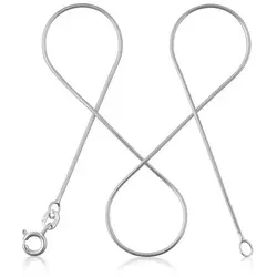 modabilé Silberkette Schlangenkette HEARTFELT, Damen Halskette 0,9mm, 70cm lang, Sterling Silber 925, Made in Germany silberfarben 70cm