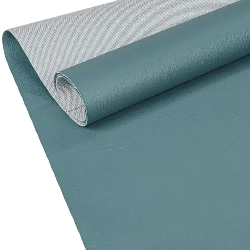 ANRO Kunstleder Lederimitat Lederstoff Polsterstoff Nappaprägung Texturiert Meterware Bezugsstoff Blassblau 160x140cm