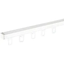 SN DECO GROUP Gardinenschiene Objektschiene RS - 1-läufige Aluminium Gardinenstange 400 cm - Gardinenstangen aus weißem Aluminium, fixmaß und leicht zu montieren. Ideal für stilvolle Fensterdekorationen mit einfachem Bohren.