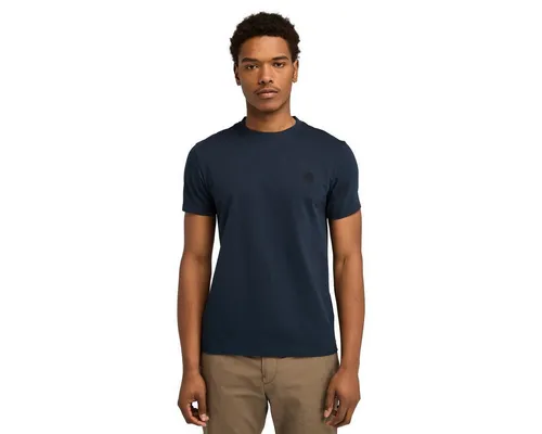 Timberland DUNSTAN RIVER T-Shirt blau L (54/56) - Herren-Shirt aus 100% Baumwolle, sportlicher Rundhalsausschnitt und Kurzarmdesign, ideal für Freizeit und Outdoor-Aktivitäten.